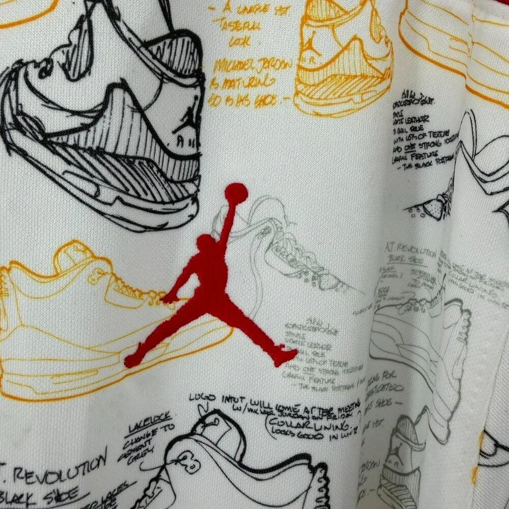 Jordan Basketball Nike Zippered Jacket Sneaker Print 4XL Men's AJ Revolution